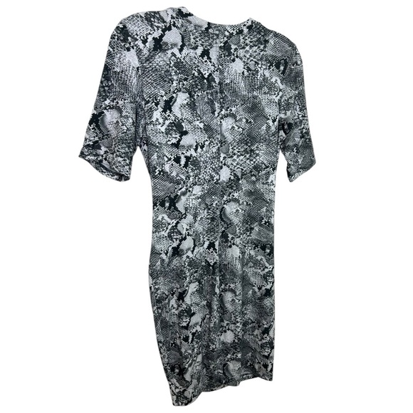 ENZA COSTA, Women’s Mini Dress in ‘Boa’ Side Knot, Crew-Neck, Black/White Medium - Picture 7 of 14